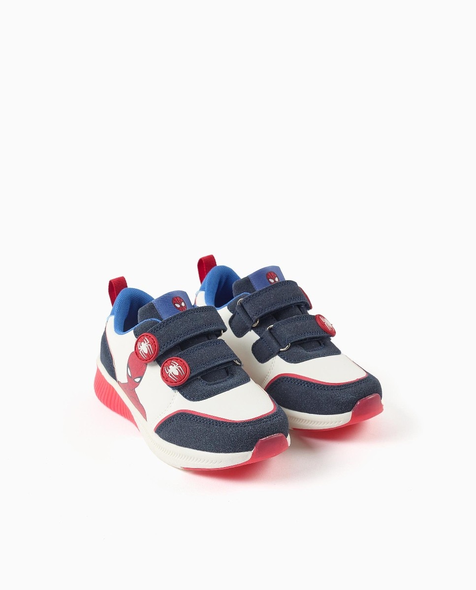 Zapatillas de luces de niño con estampado spider man - Zippy - Azul marino Azul marino-3
