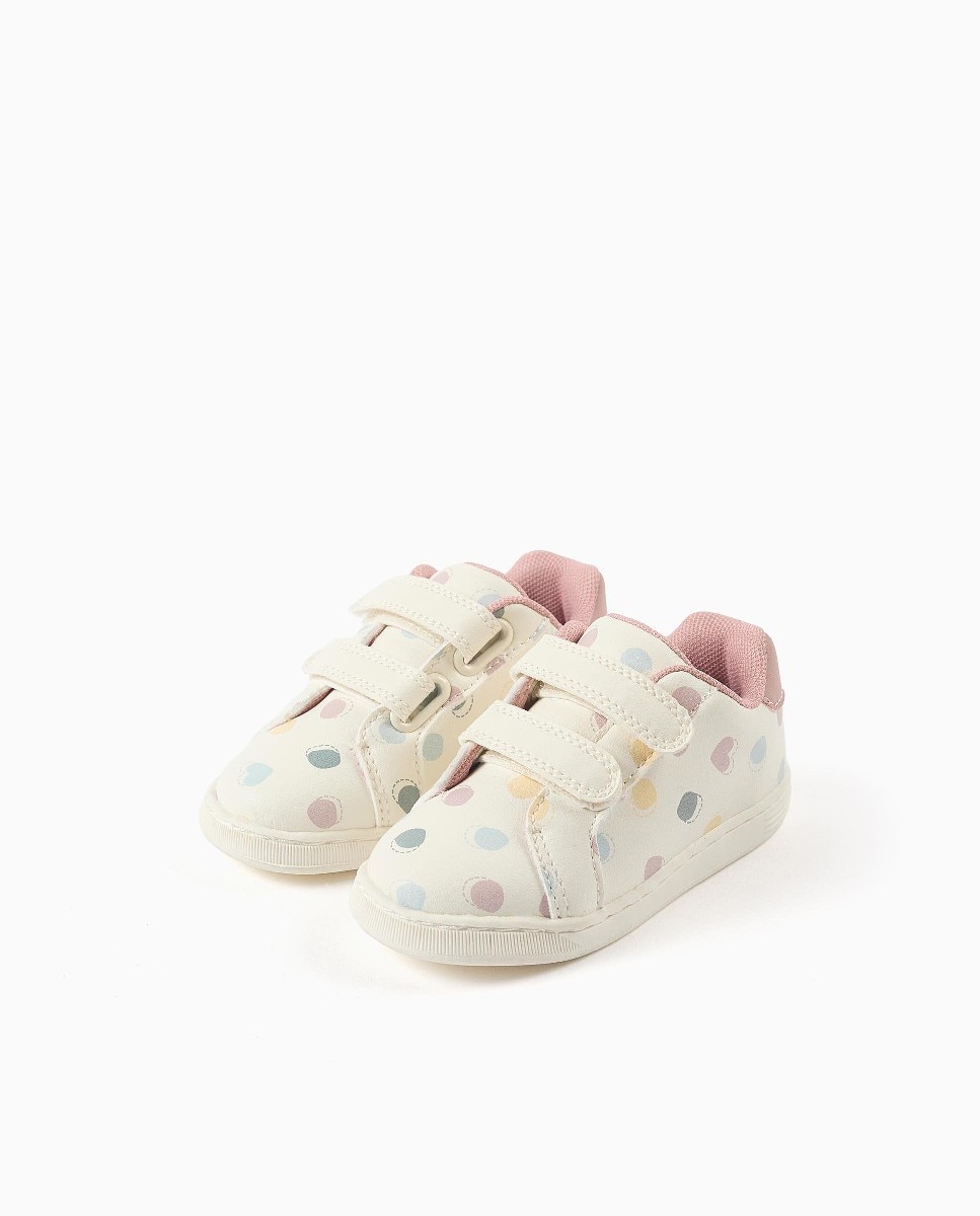 Imagen 2 de Zapatillas deportivas de bebé niña con tiras autoahderentes y lunares - Zippy - Purpura Purpura