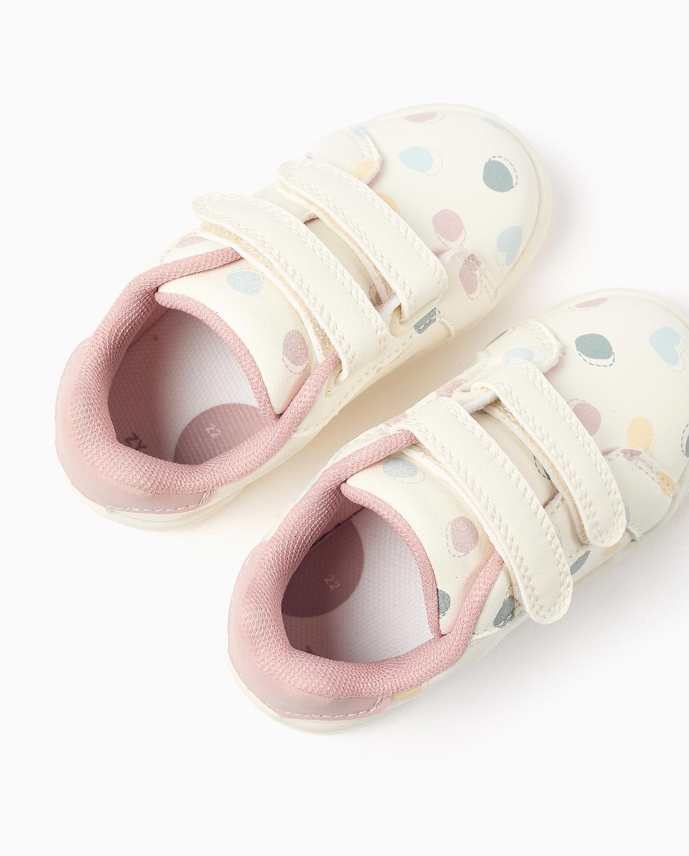 Imagen 3 de Zapatillas deportivas de bebé niña con tiras autoahderentes y lunares - Zippy - Purpura Purpura