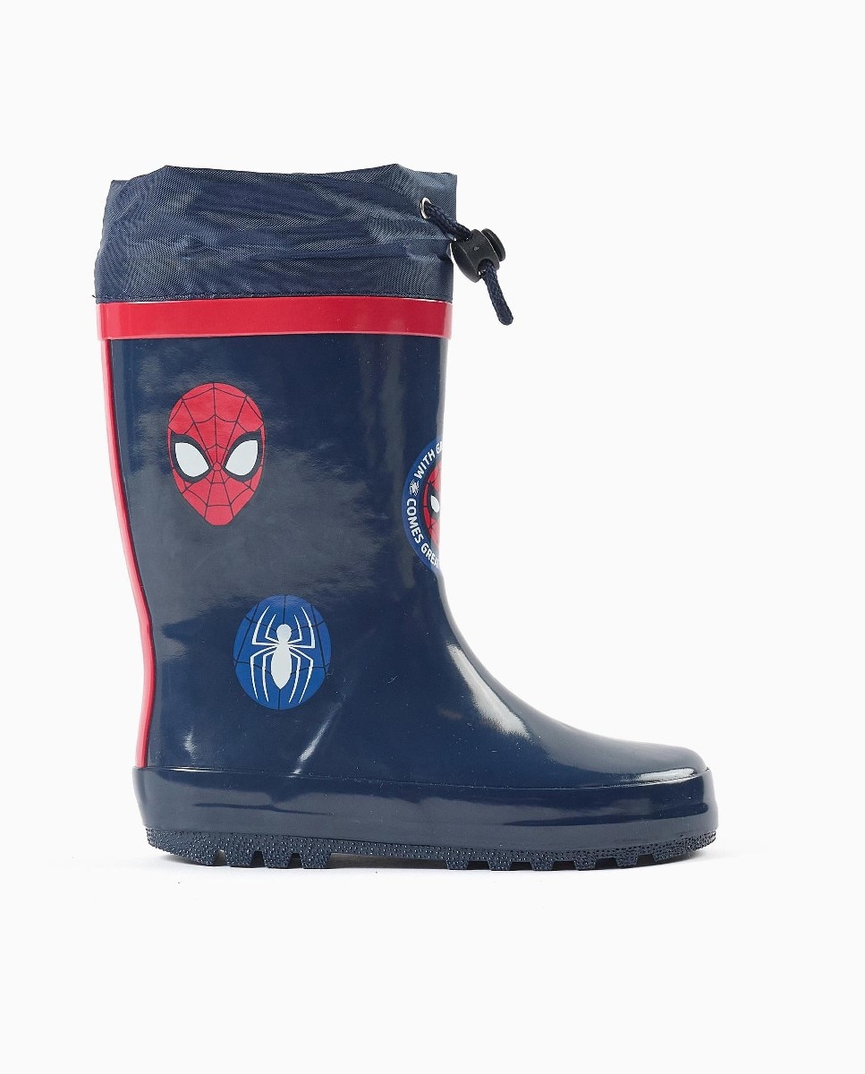 Botas de agua niño con estampados spider man y suela antideslizante - Zippy - Azul marino Azul marino-1