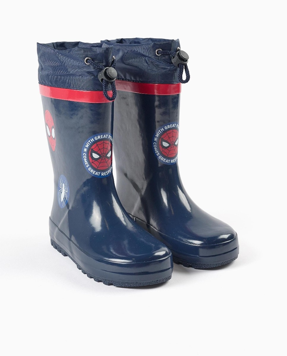 Botas de agua niño con estampados spider man y suela antideslizante - Zippy - Azul marino Azul marino-2