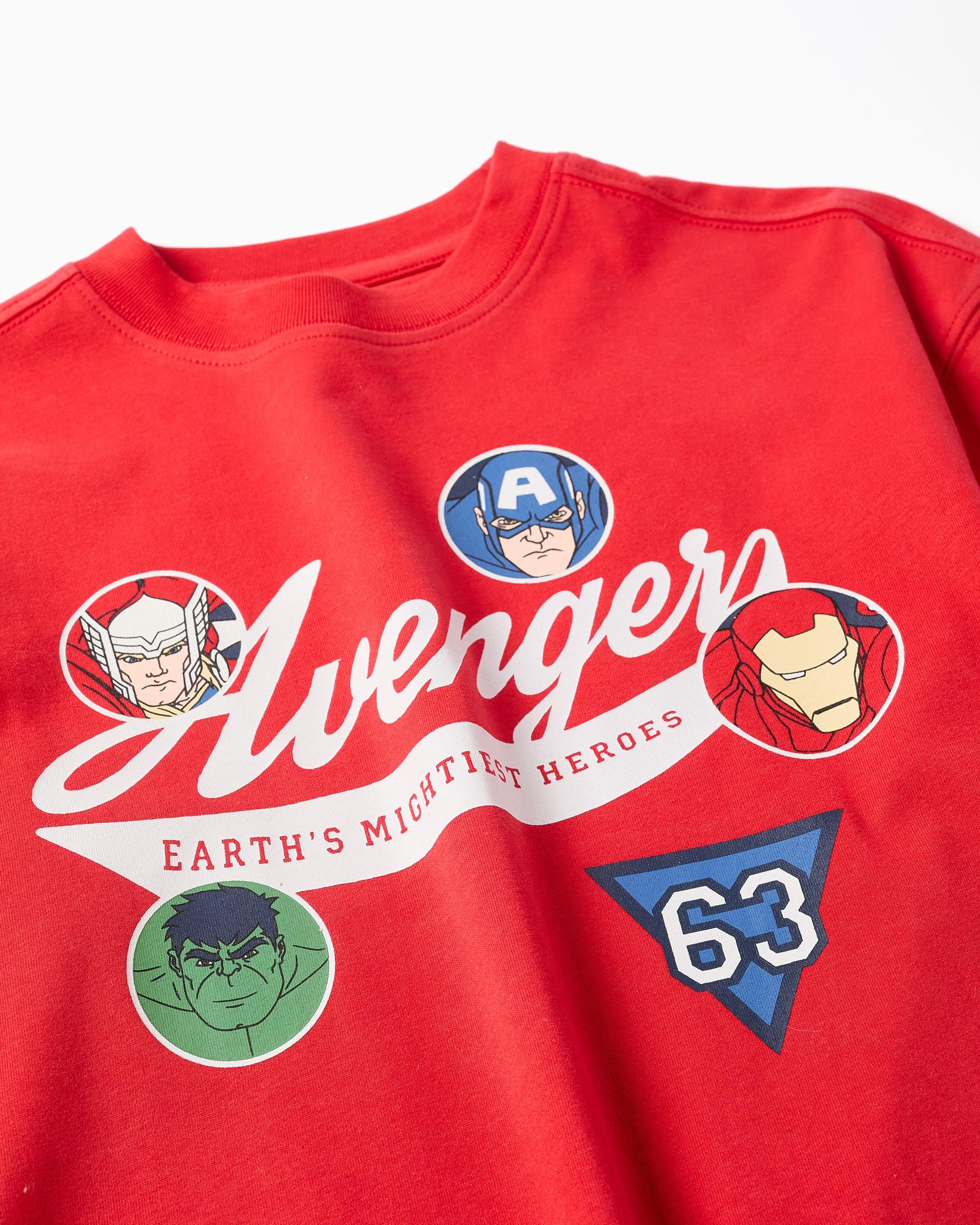 Camiseta de niño 100% algodón y con estampado vengadores - Zippy - Rojo Rojo-2