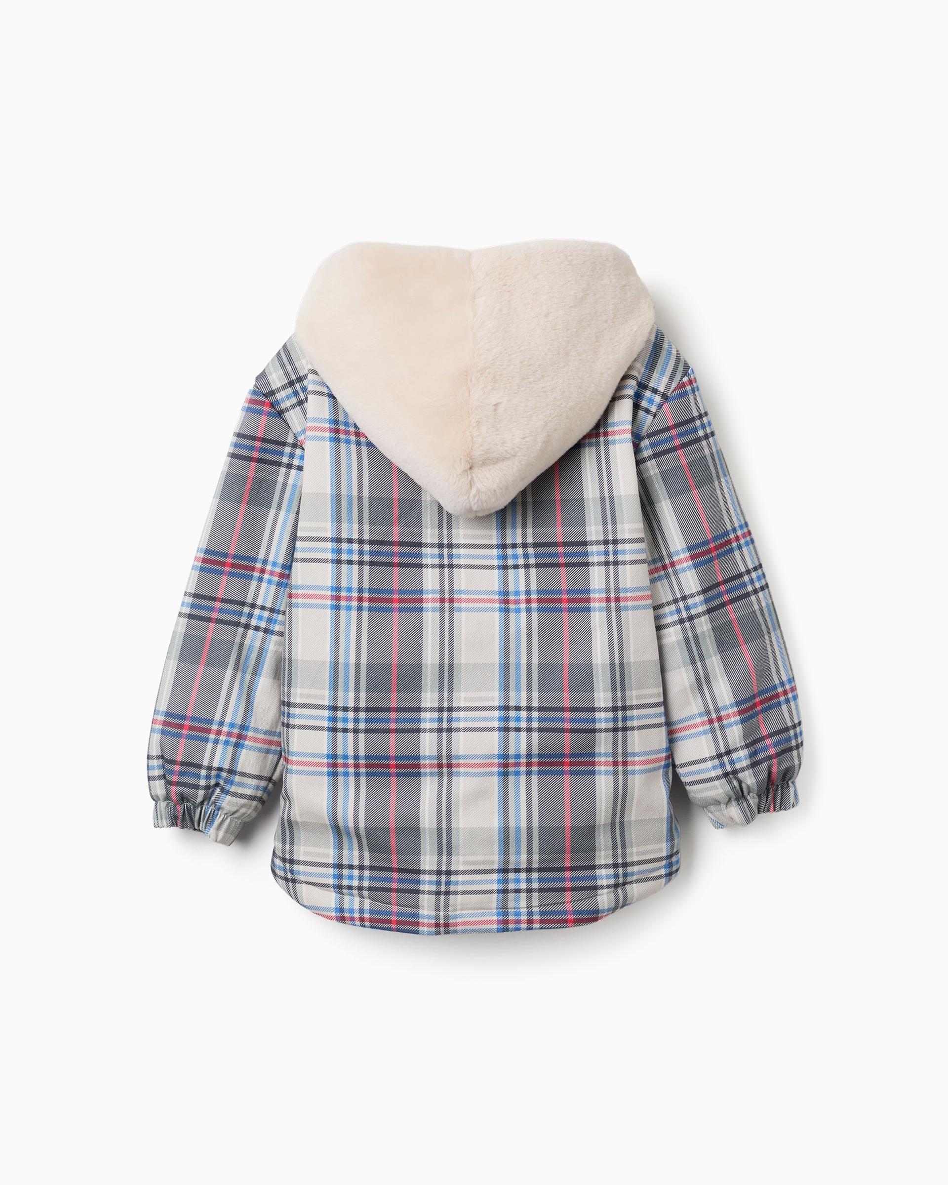 Chaqueta de niña con capucha y forro de pelo - Zippy - Azul Azul-3