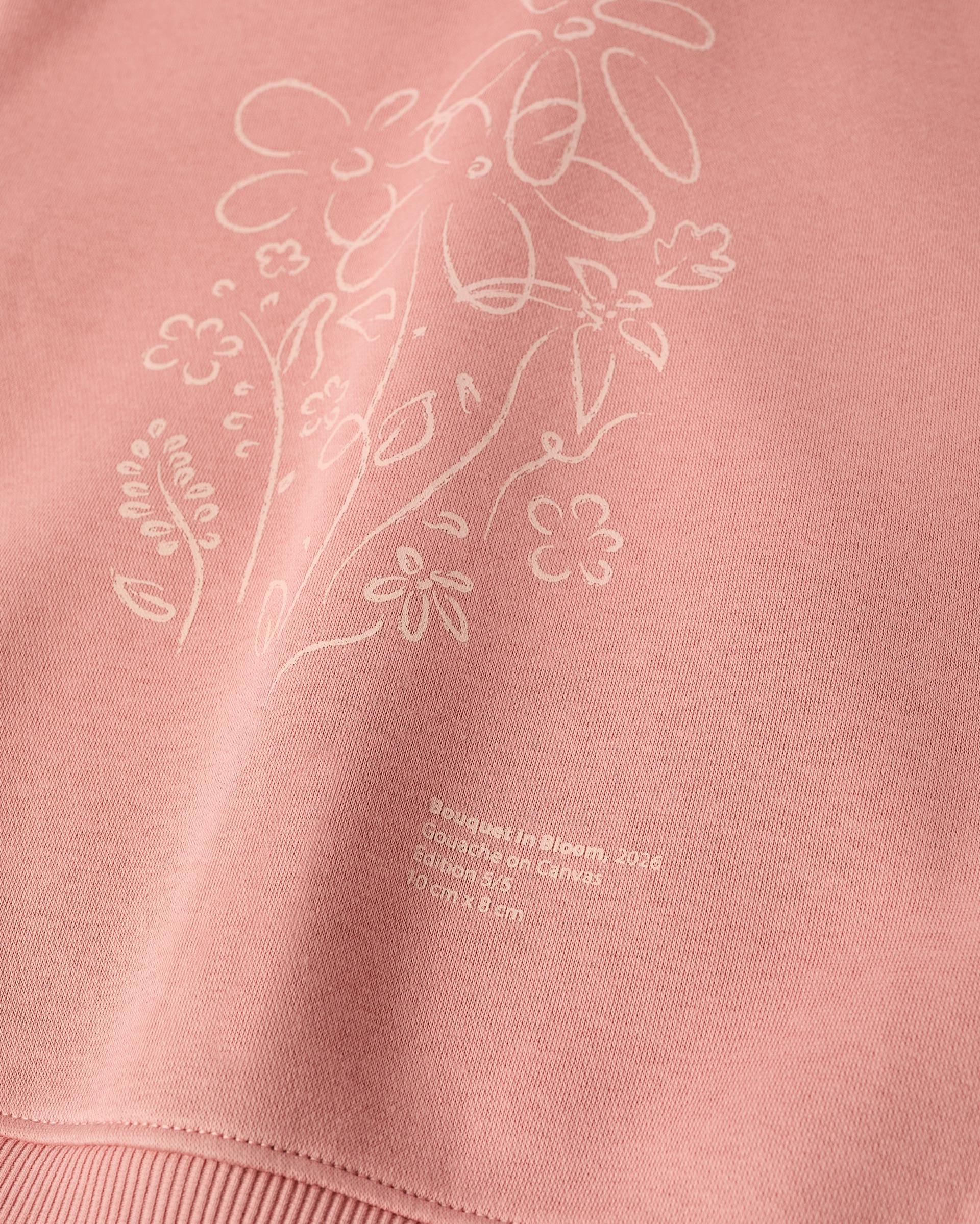 Sudadera de niña perchada y con capucha - Zippy - Rosa Rosa-5