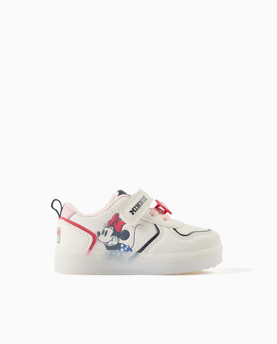Imagen 0 de Zapatillas de luces de bebé niña con estampado minnie Beige