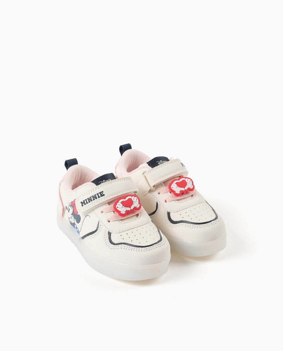 Zapatillas de luces de bebé niña con estampado minnie - Zippy - Beige Beige-2