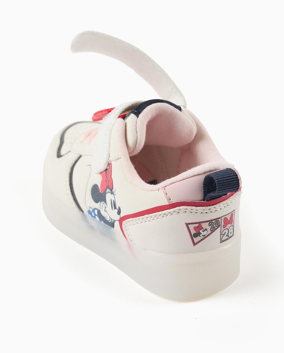 Zapatillas de luces de bebé niña con estampado minnie - Zippy - Beige Beige-4