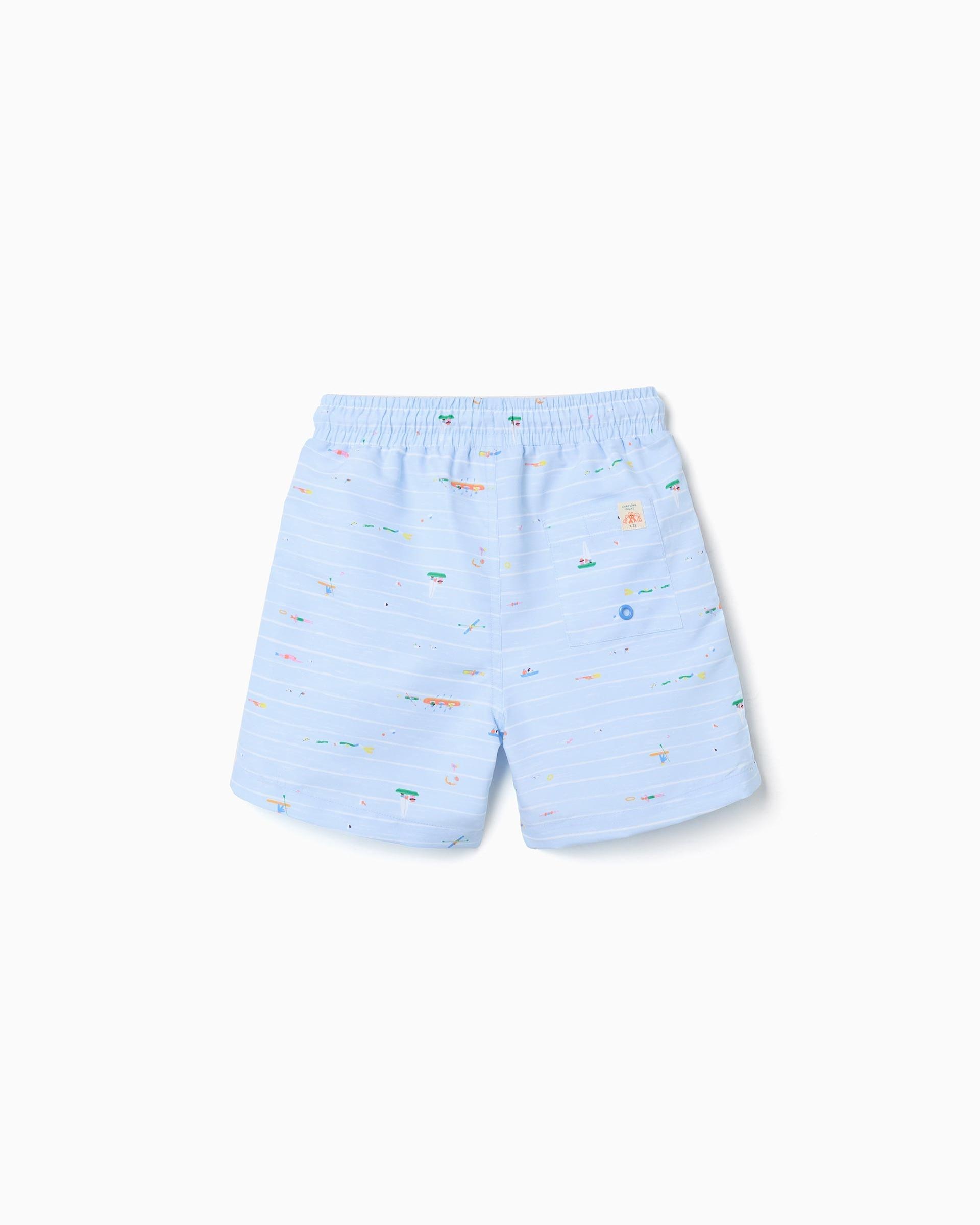 Bañador de niño con estampado y cordón - Zippy - Azul claro Azul claro-2
