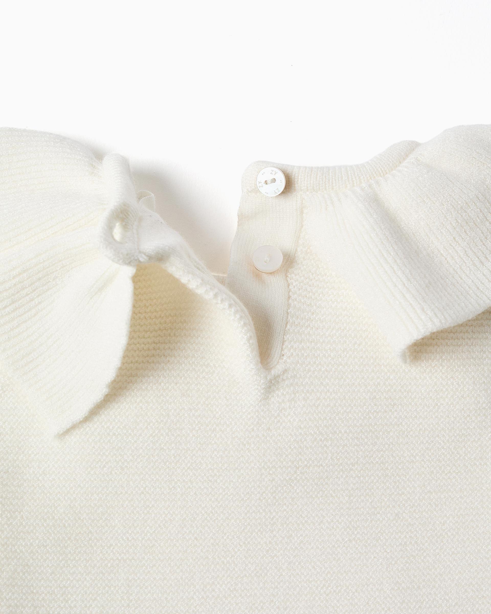 Conjunto de bebé niña de punto y con volantes - Zippy - Blanco Blanco-2