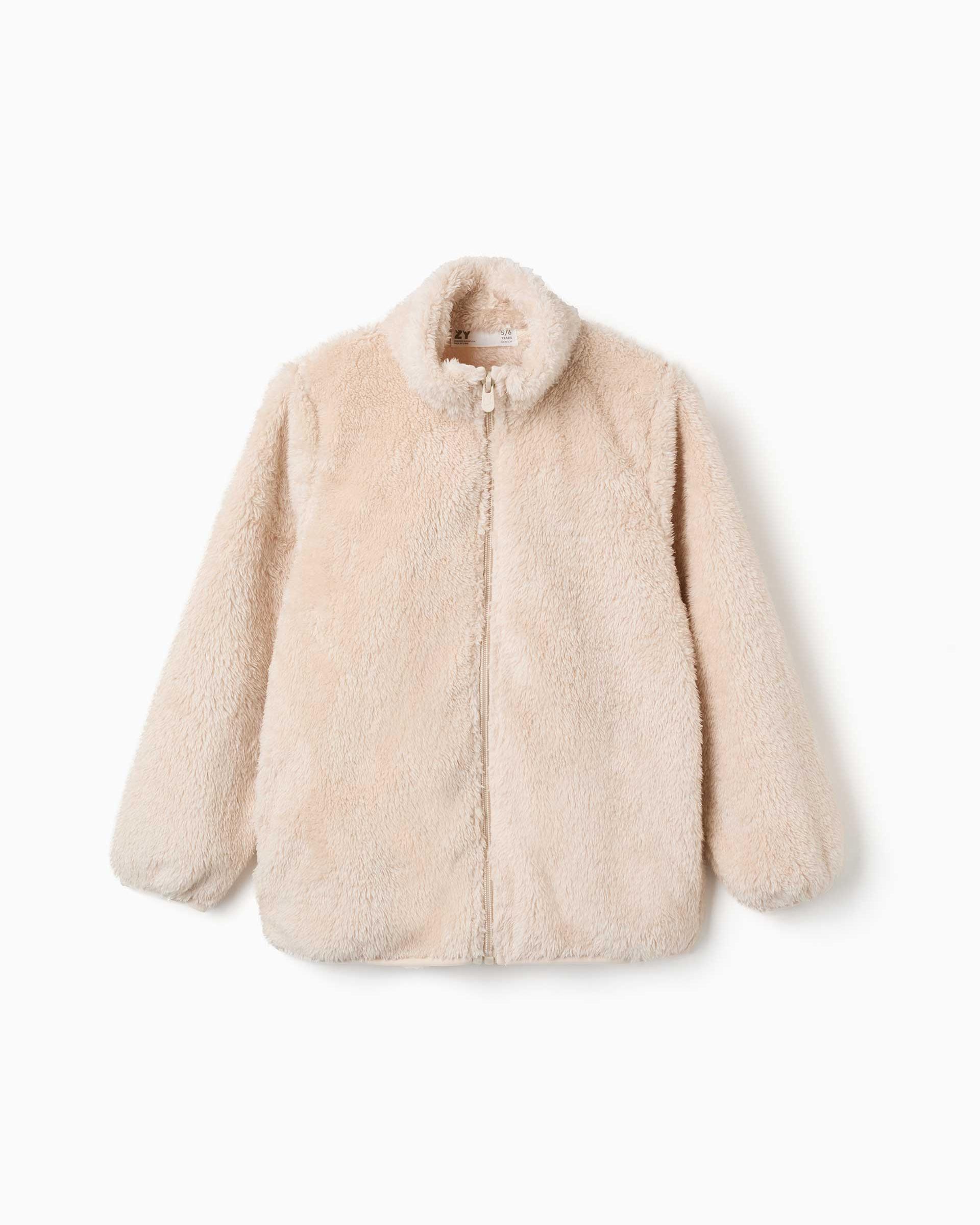 Chaqueta de niña con cierre de cremallera y bolsillos - Zippy - Blanco Blanco-1