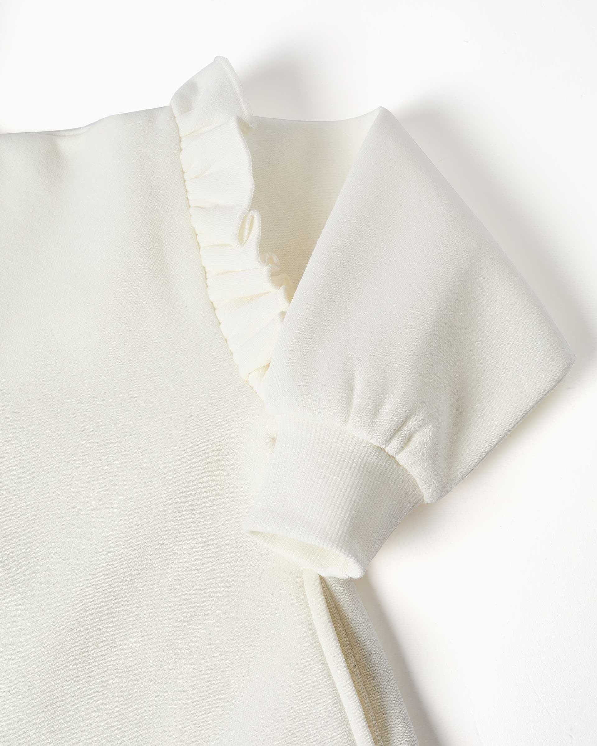Sudadera de niña perchado y con capucha - Zippy - Blanco Blanco-4