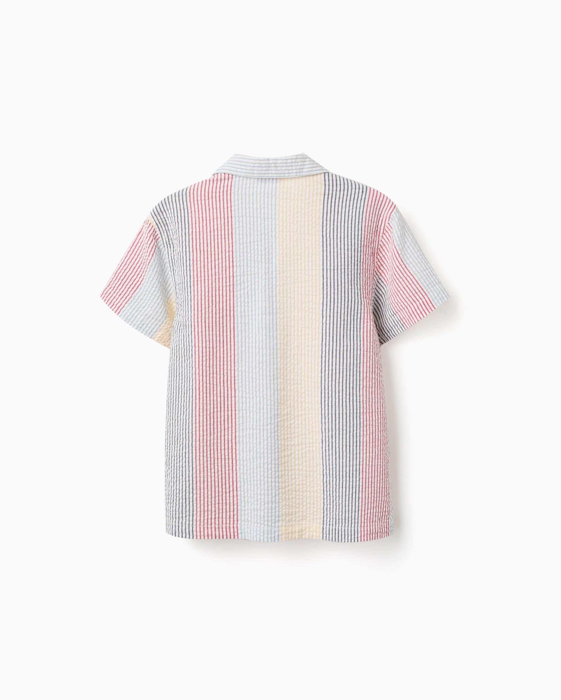Camisa de niño 100% algodón y a rayas - Zippy - Rojo Rojo-2