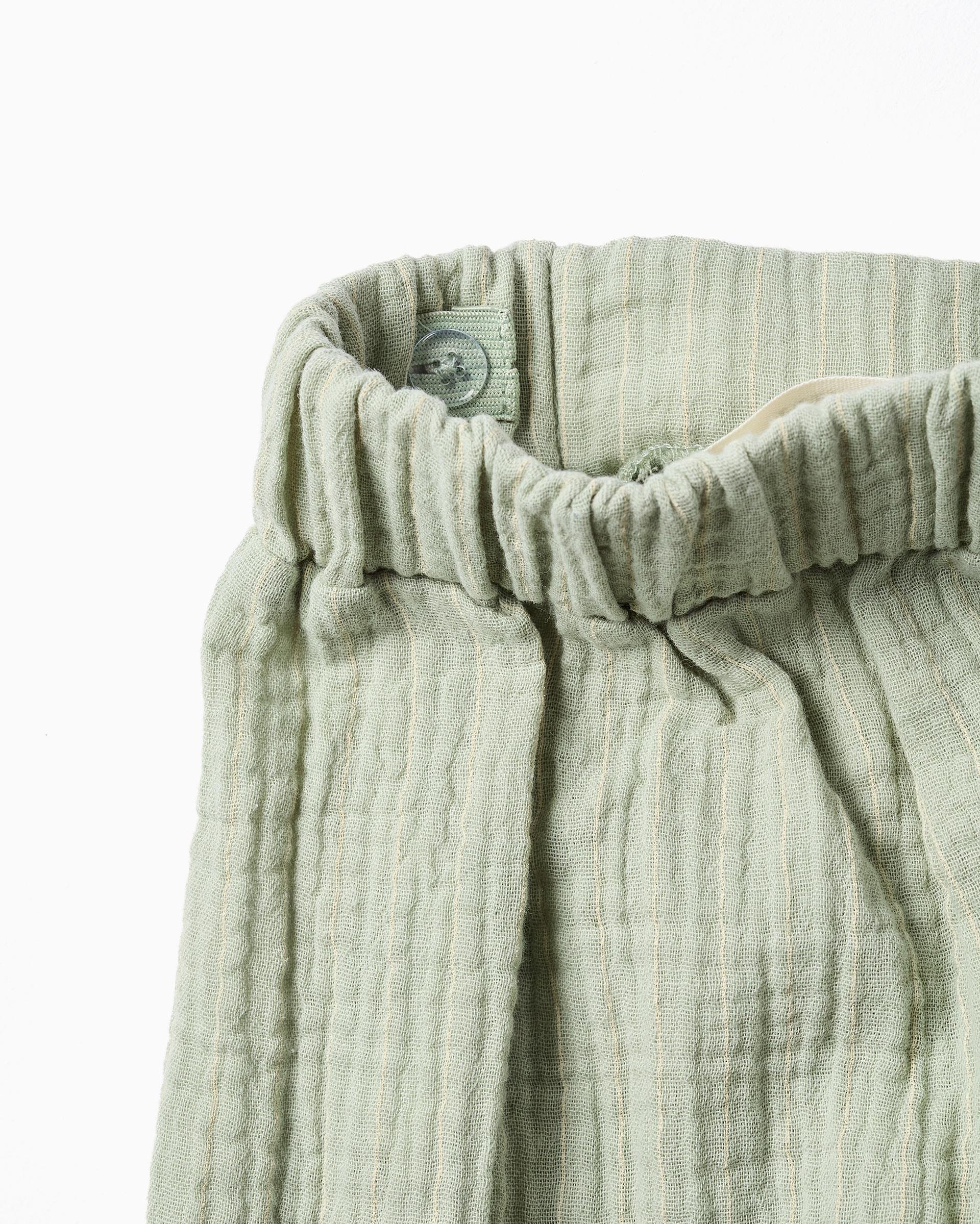Pantalón corto de niña 100% algodón y con bolsillos - Zippy - Verde claro Verde claro-2