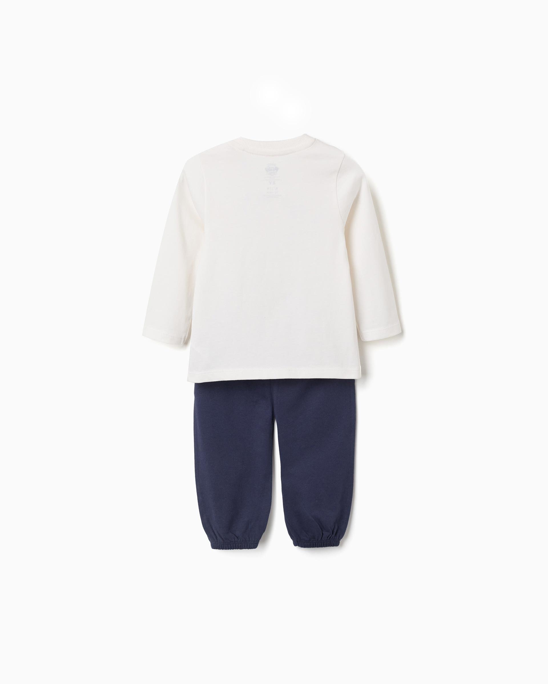 Pijama de bebé niño 100% algodón y con estampado patrulla canina - Zippy - Blanco Blanco-3