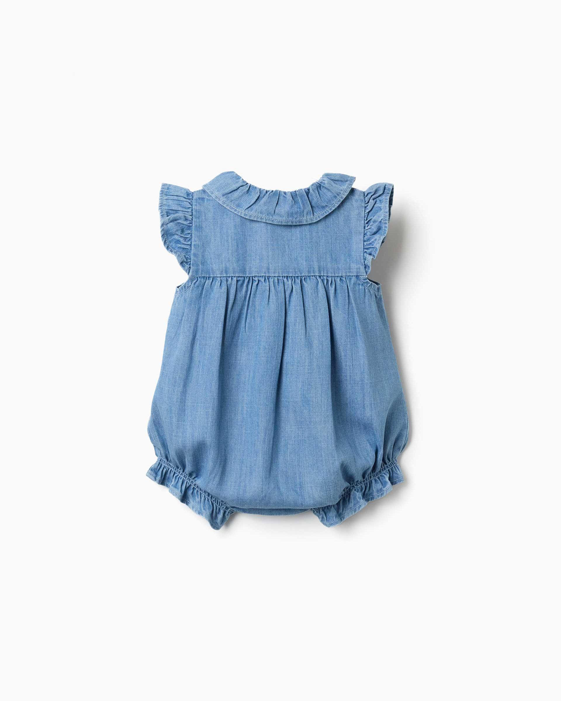 Imagen 3 de Ranita de bebé niña 100% algodón y con volantes - Zippy - Azul Azul