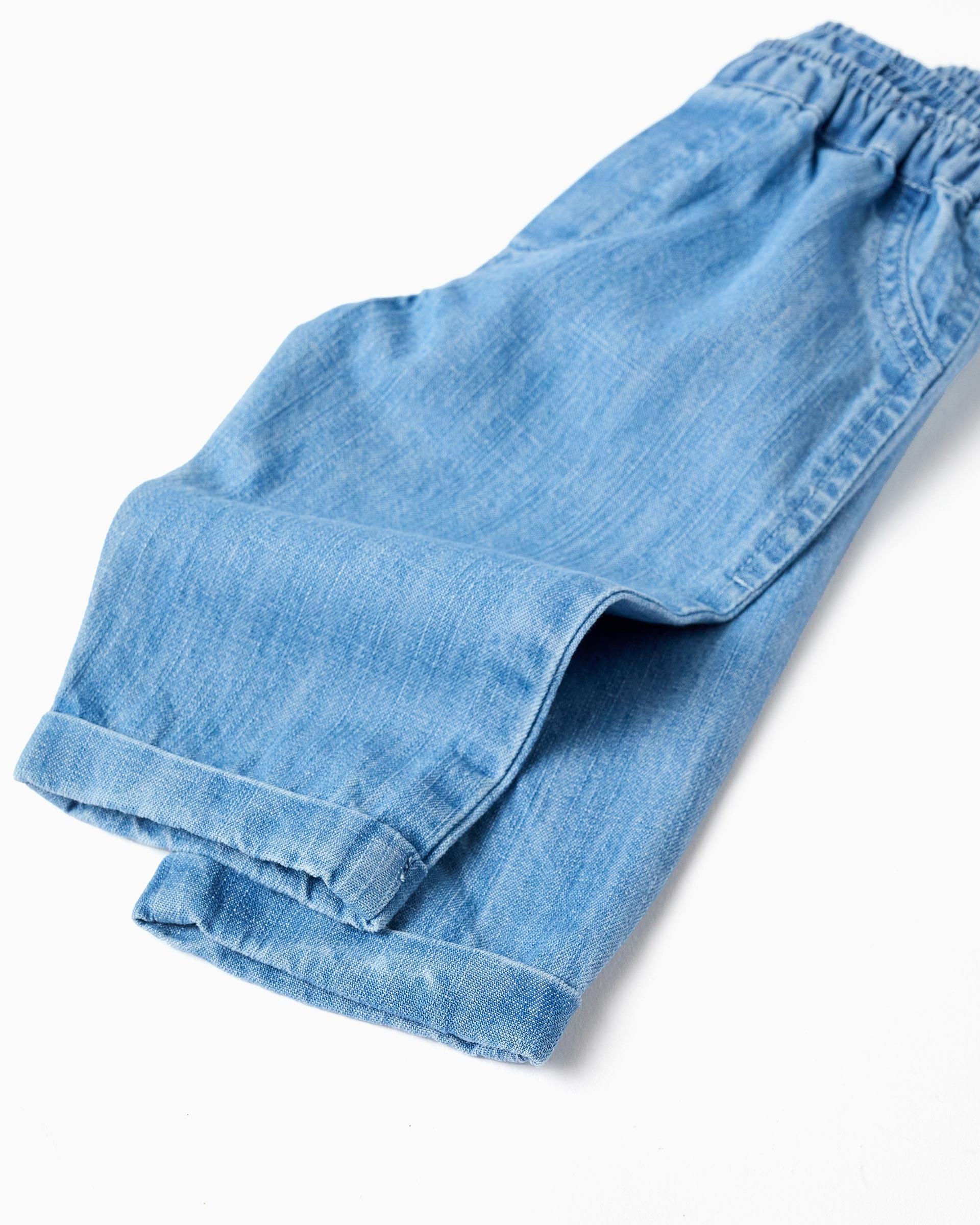Vaqueros de bebé niño 100% algodón y con cintura elástica - Zippy - Azul Azul-2