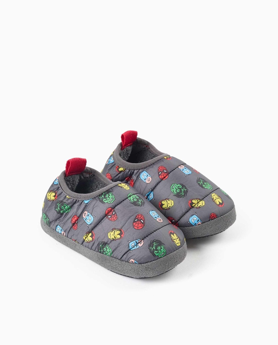 Zapatillas de casa cerradas de niño acolchadas y con estampado vengadores - Zippy - Gris oscuro Gris oscuro-2