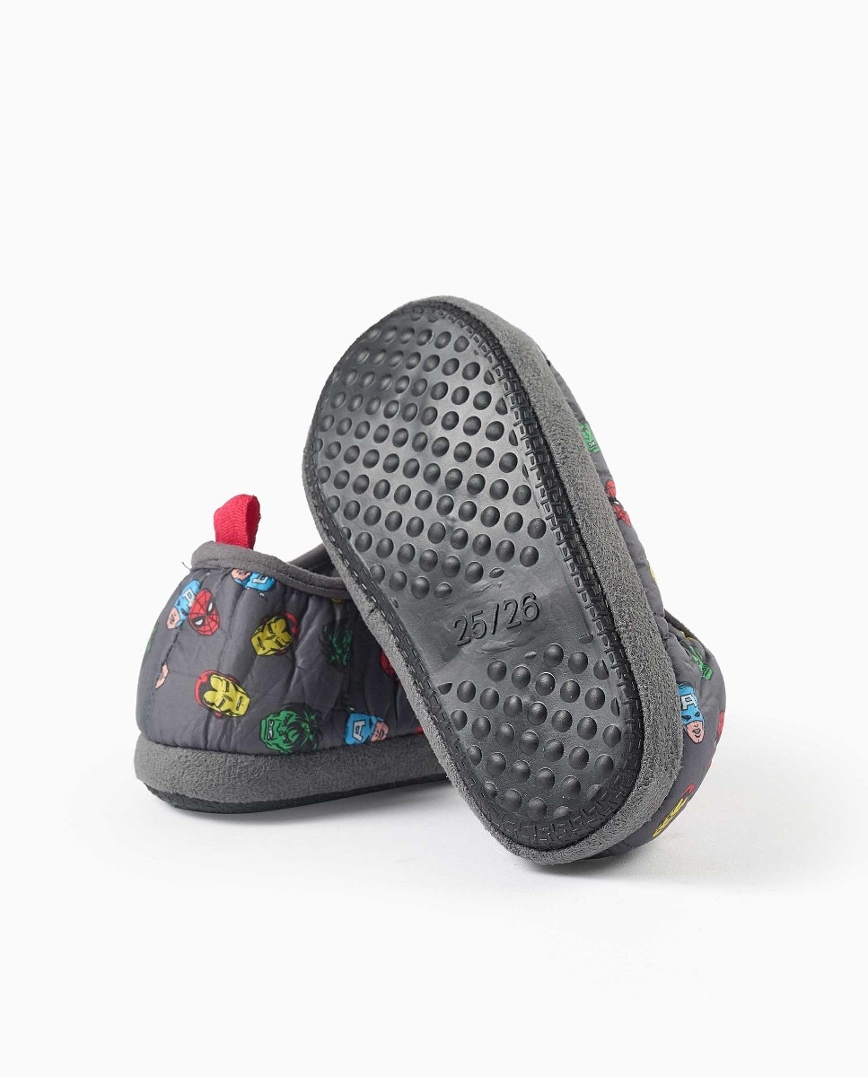 Zapatillas de casa cerradas de niño acolchadas y con estampado vengadores - Zippy - Gris oscuro Gris oscuro-3