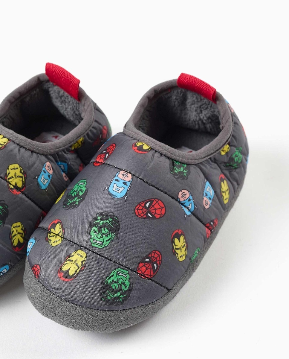 Zapatillas de casa cerradas de niño acolchadas y con estampado vengadores - Zippy - Gris oscuro Gris oscuro-4