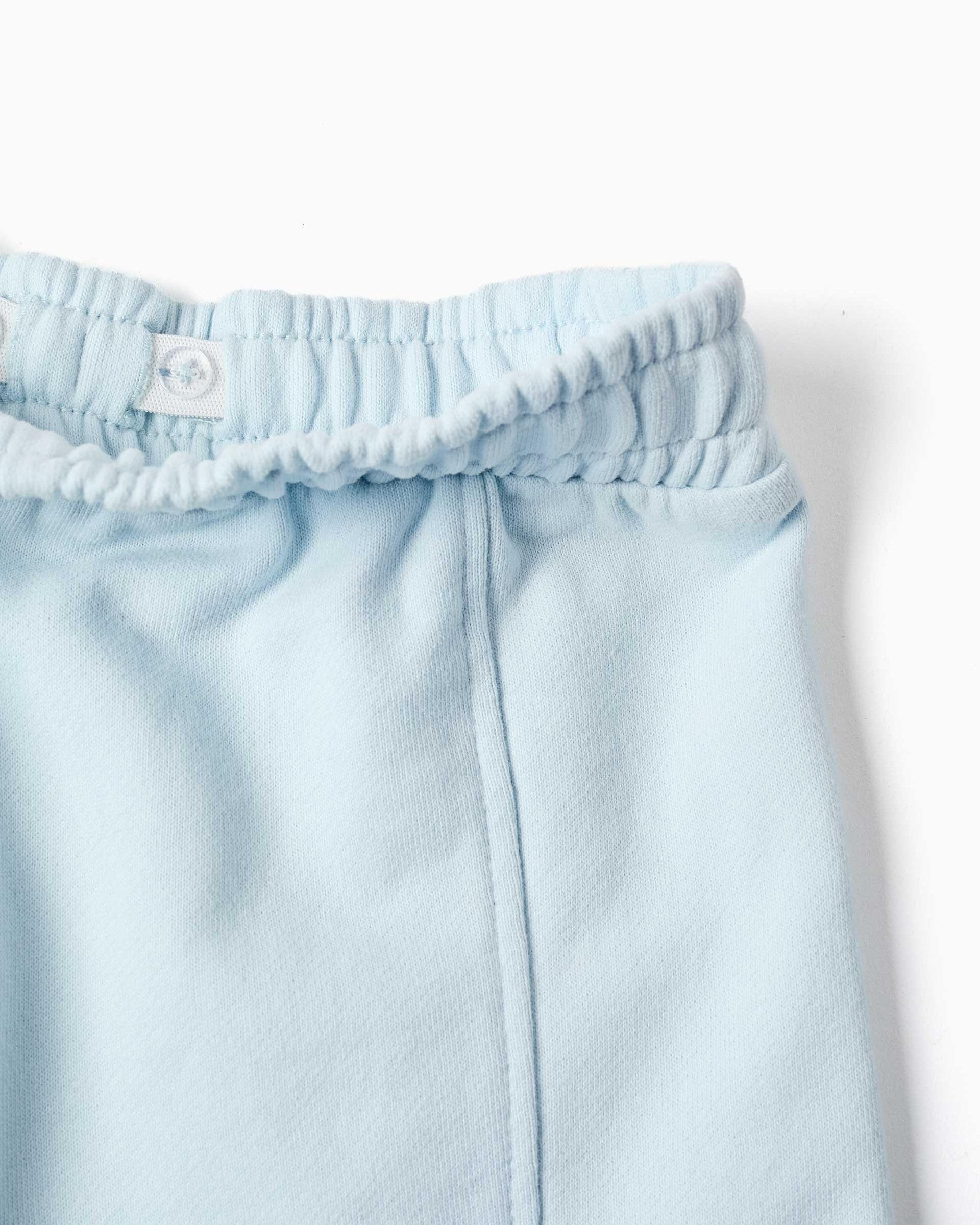 Pantálon de niña de pierna ancha y con bolsillos cargo - Zippy - Azul claro Azul claro-2
