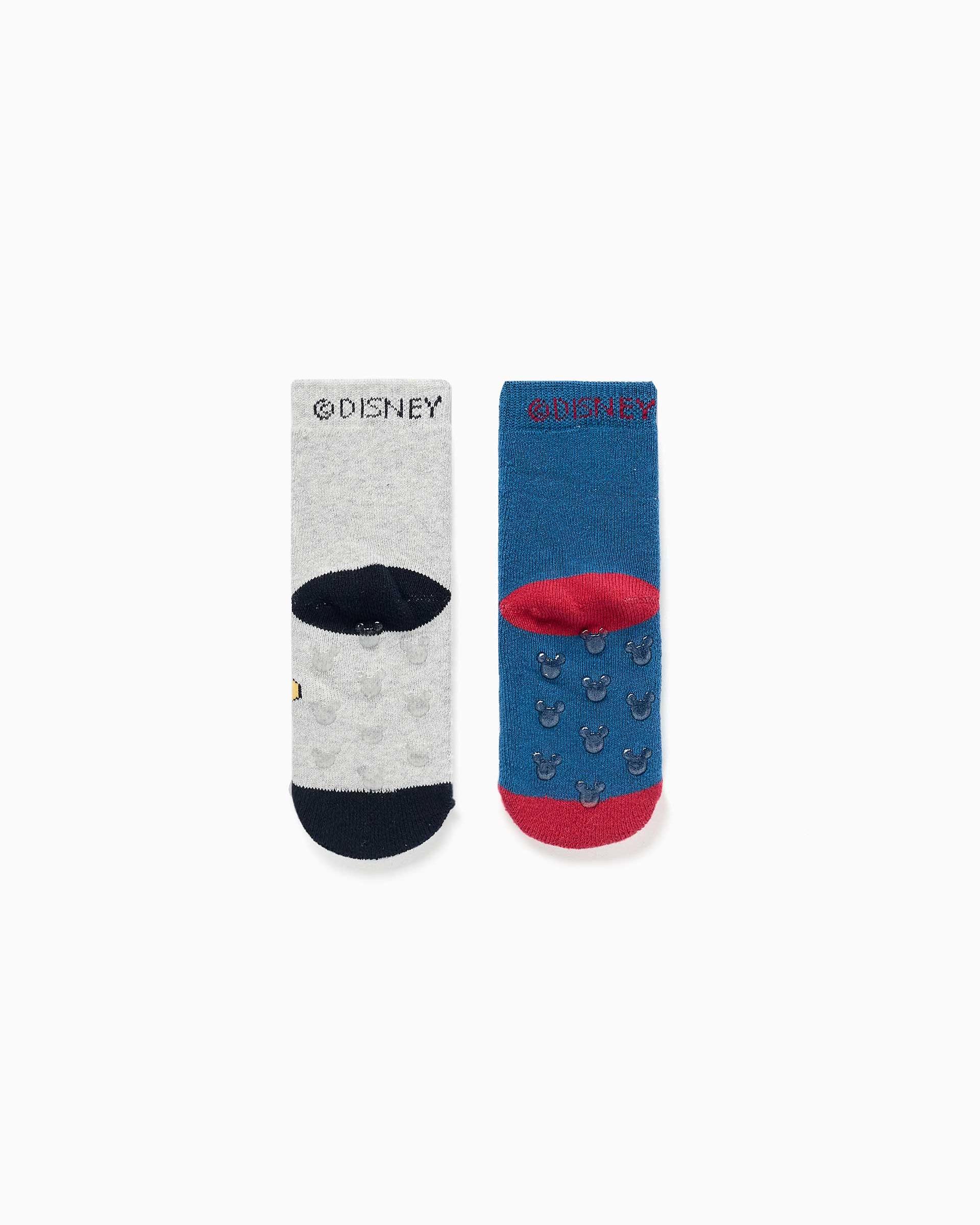 Calcetin de bebé niño antideslizante y con estampados mickey - Zippy - Multicolor Multicolor-3