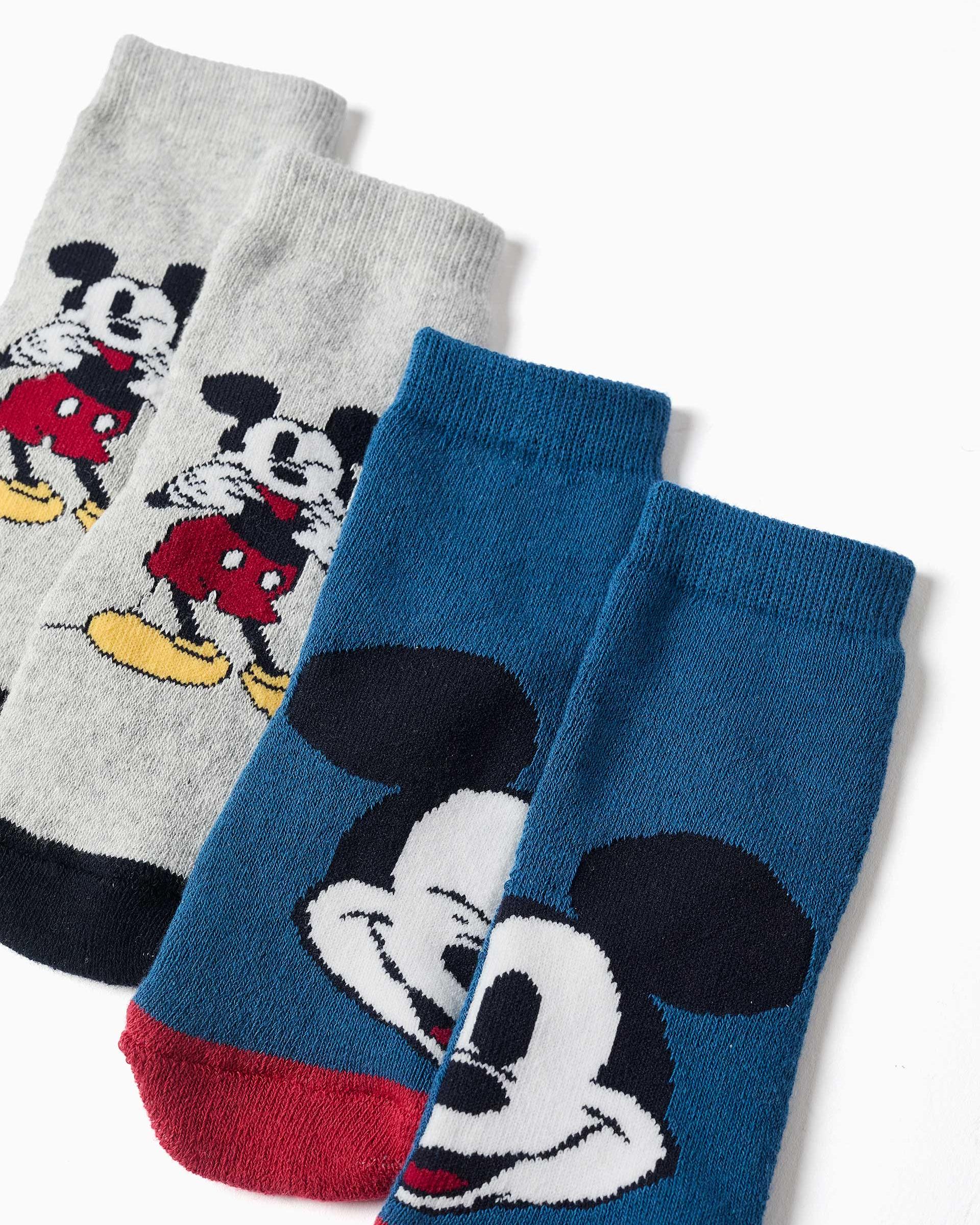 Calcetin de bebé niño antideslizante y con estampados mickey - Zippy - Multicolor Multicolor-2