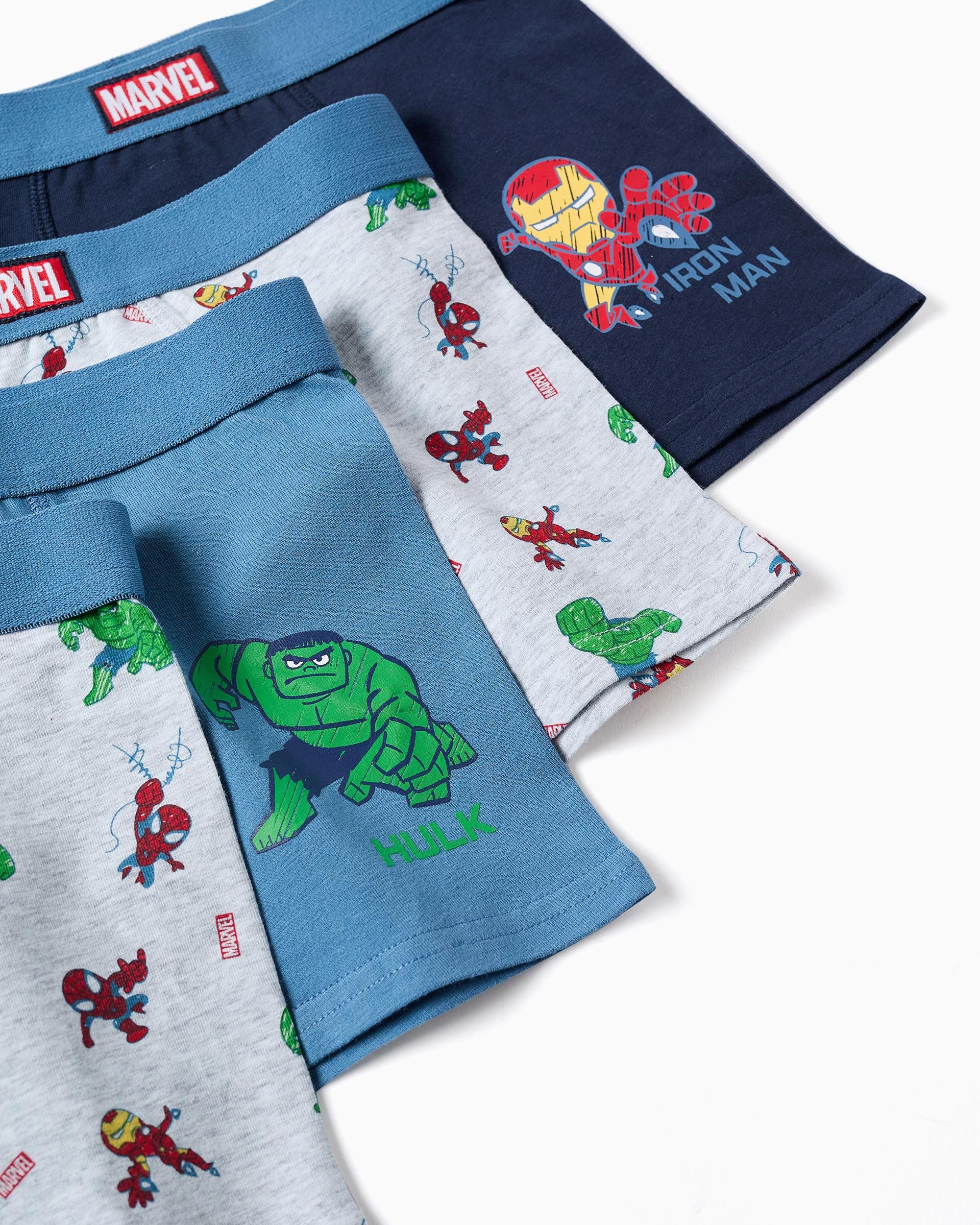 Imagen 2 de Pack de 4 calzoncillos bóxers de niño de algodón y con estampados Marvel - Zippy - Multicolor Multicolor