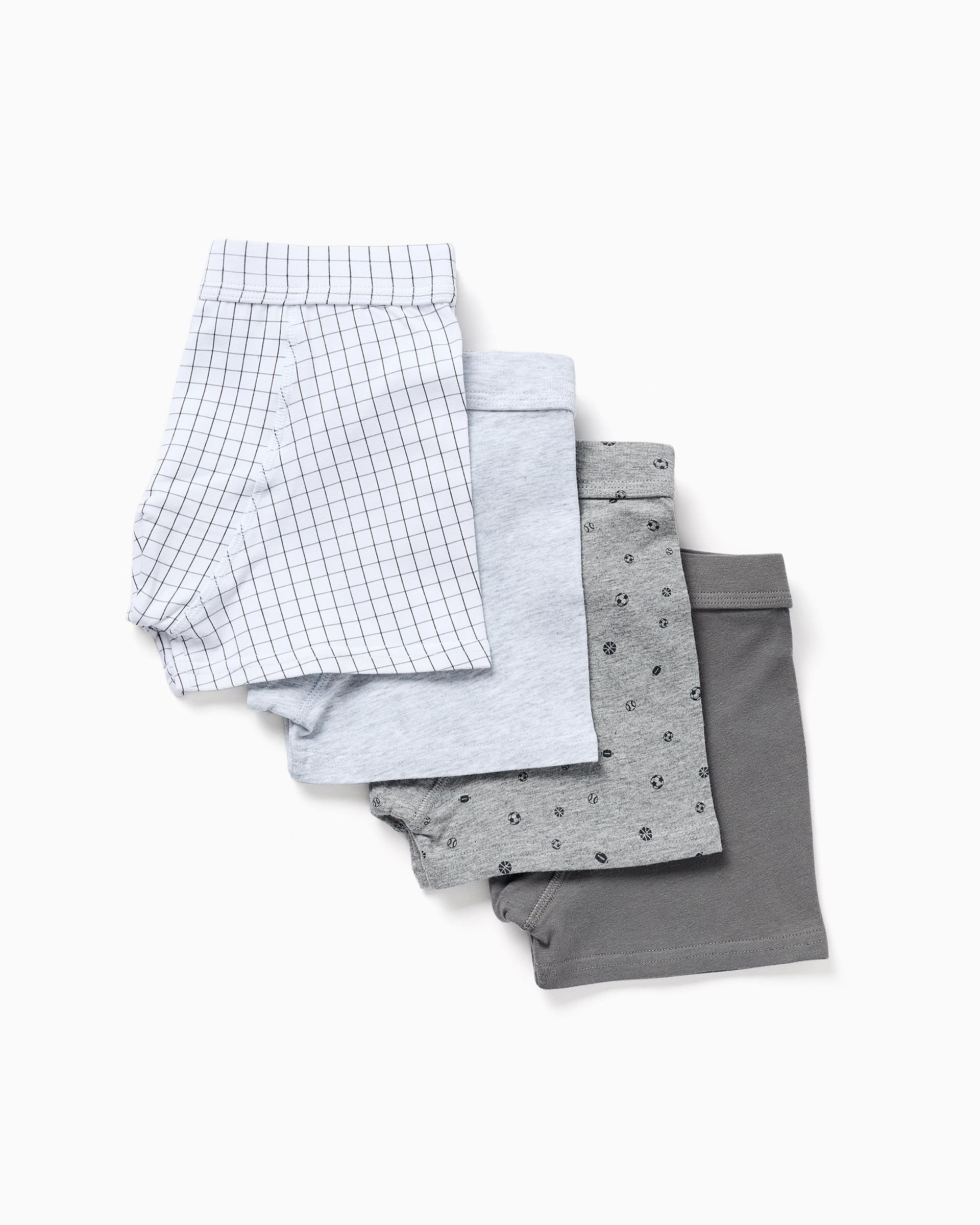 Imagen 1 de Pack de 4 calzoncillos bóxers de niño de algodón y con estampados Multicolor