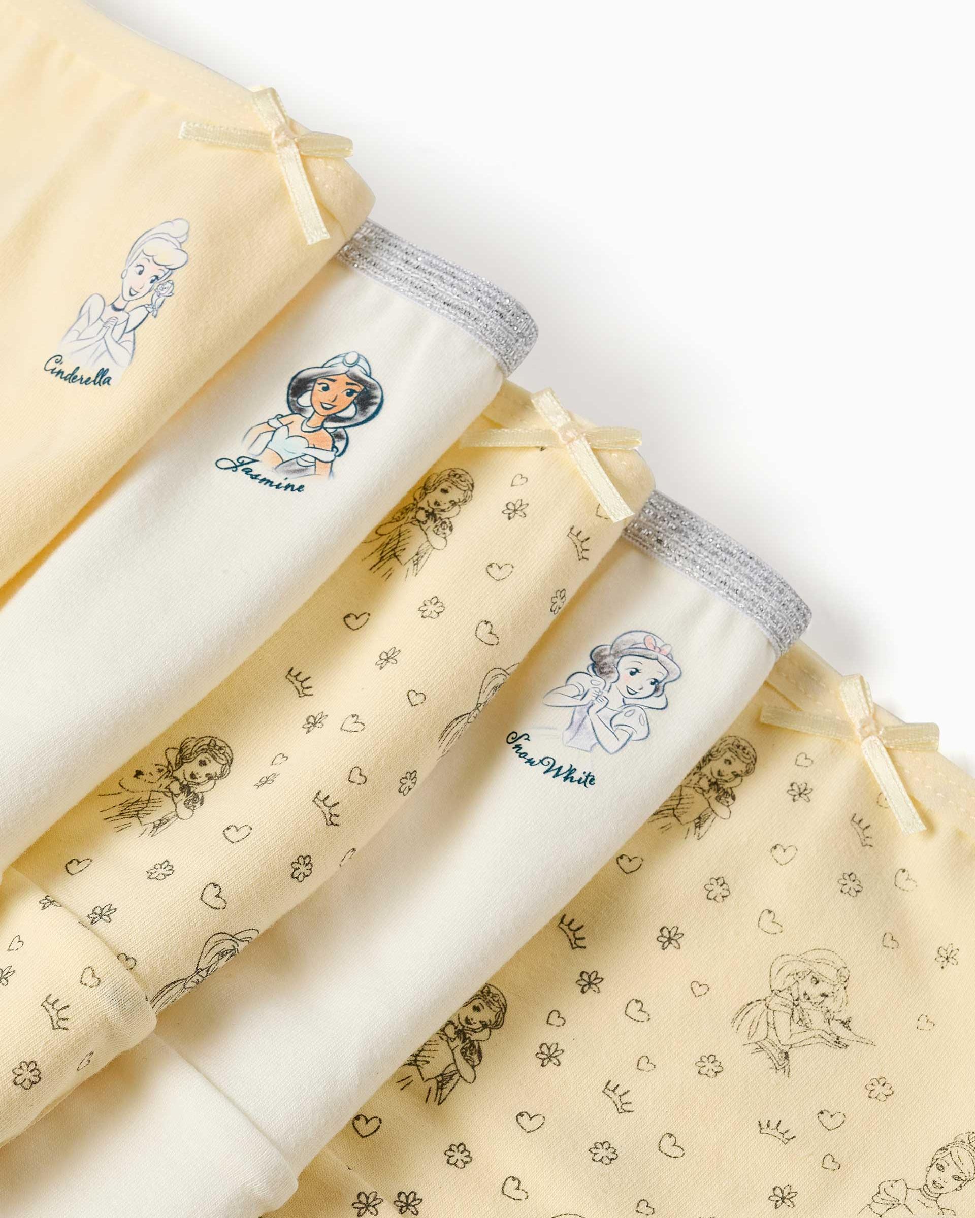 Pack de 5 bragas de niña de algodón y con estampados princesas disney - Zippy - Multicolor Multicolor-2