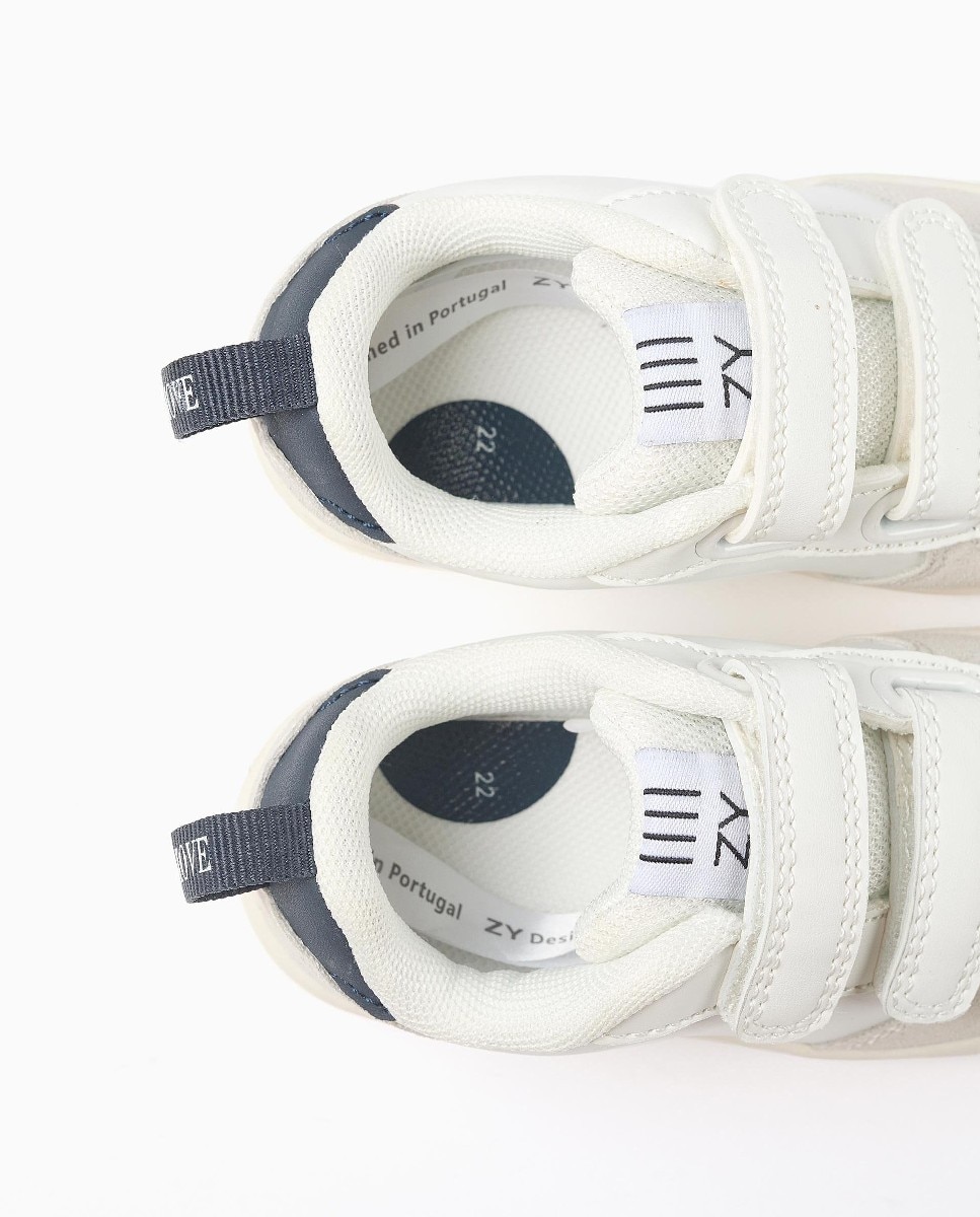 Zapatillas deportivas de bebé niño con tiras autoadherentes y suela antideslizante - Zippy - Blanco Blanco-3