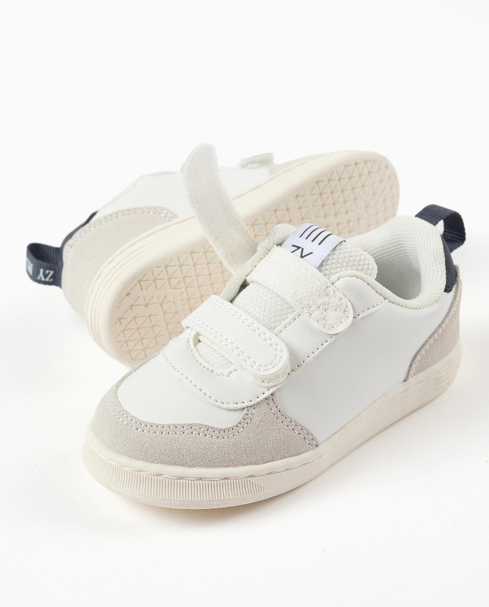 Zapatillas deportivas de bebé niño con tiras autoadherentes y suela antideslizante - Zippy - Blanco Blanco-4
