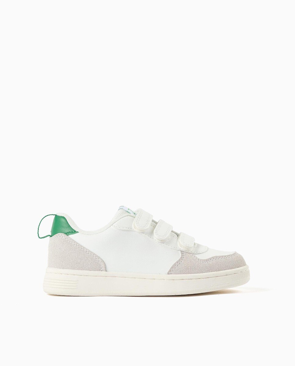 Imagen 1 de Zapatillas bajas de niño con tiras autoadherentes y suela antideslizante - Zippy - Blanco Blanco