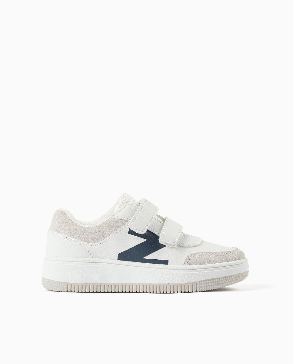 Zapatillas bajas de niño con tiras autoadherentes y suela antideslizante - Zippy - Blanco Blanco-1