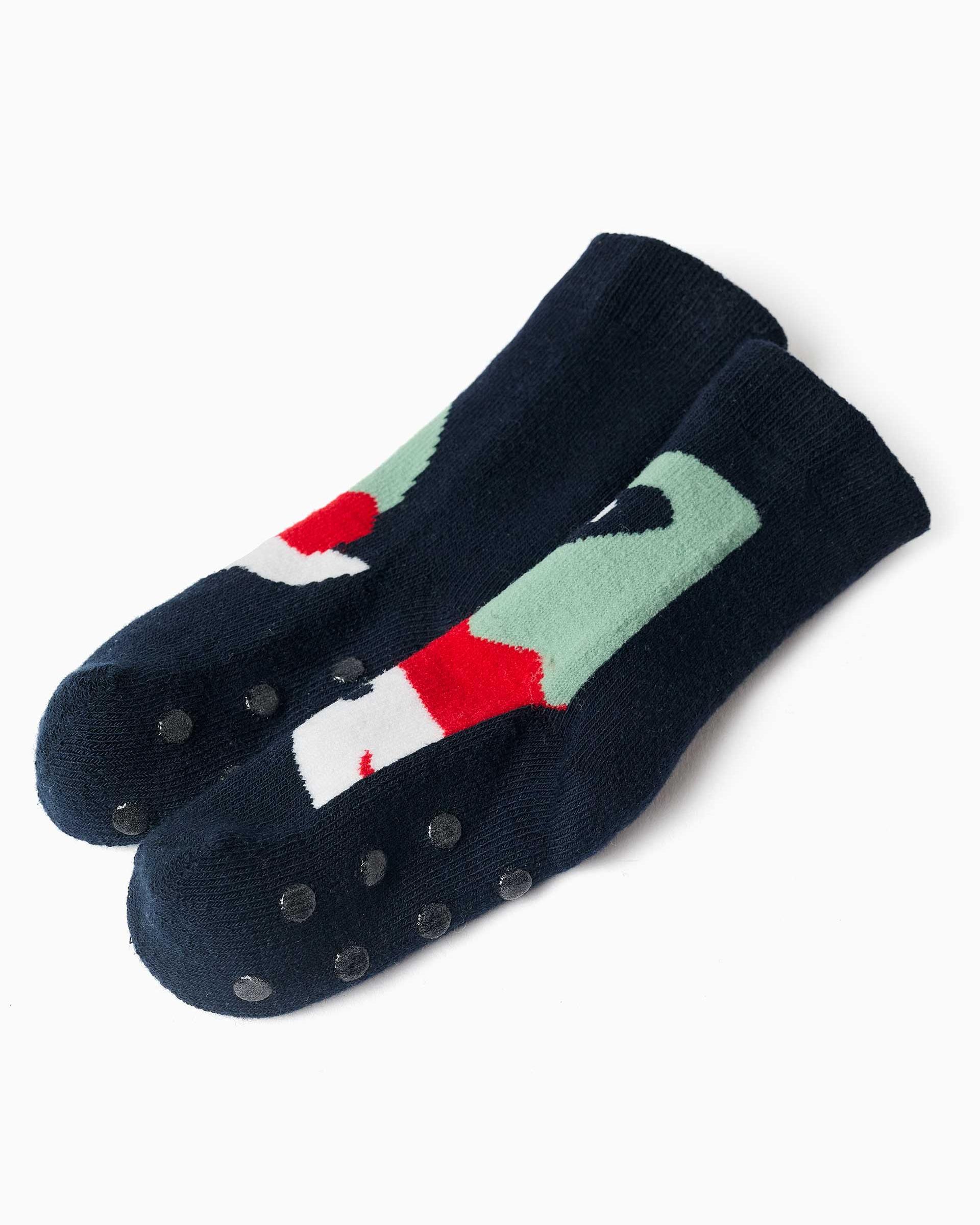Imagen 4 de Pijama pelele de bebé niño de terciopelo y con motivo navideño - Zippy - Azul marino Azul marino