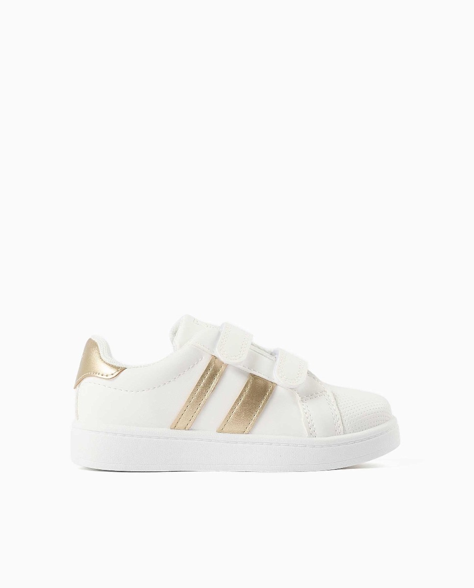 Imagen 0 de Zapatillas bajas de niña con cierre adherente y suela antideslizante Oro
