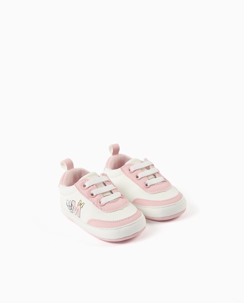 Pepitos de bebé niña con suela blanda y estampado minnie - Zippy - Rosa Rosa-2