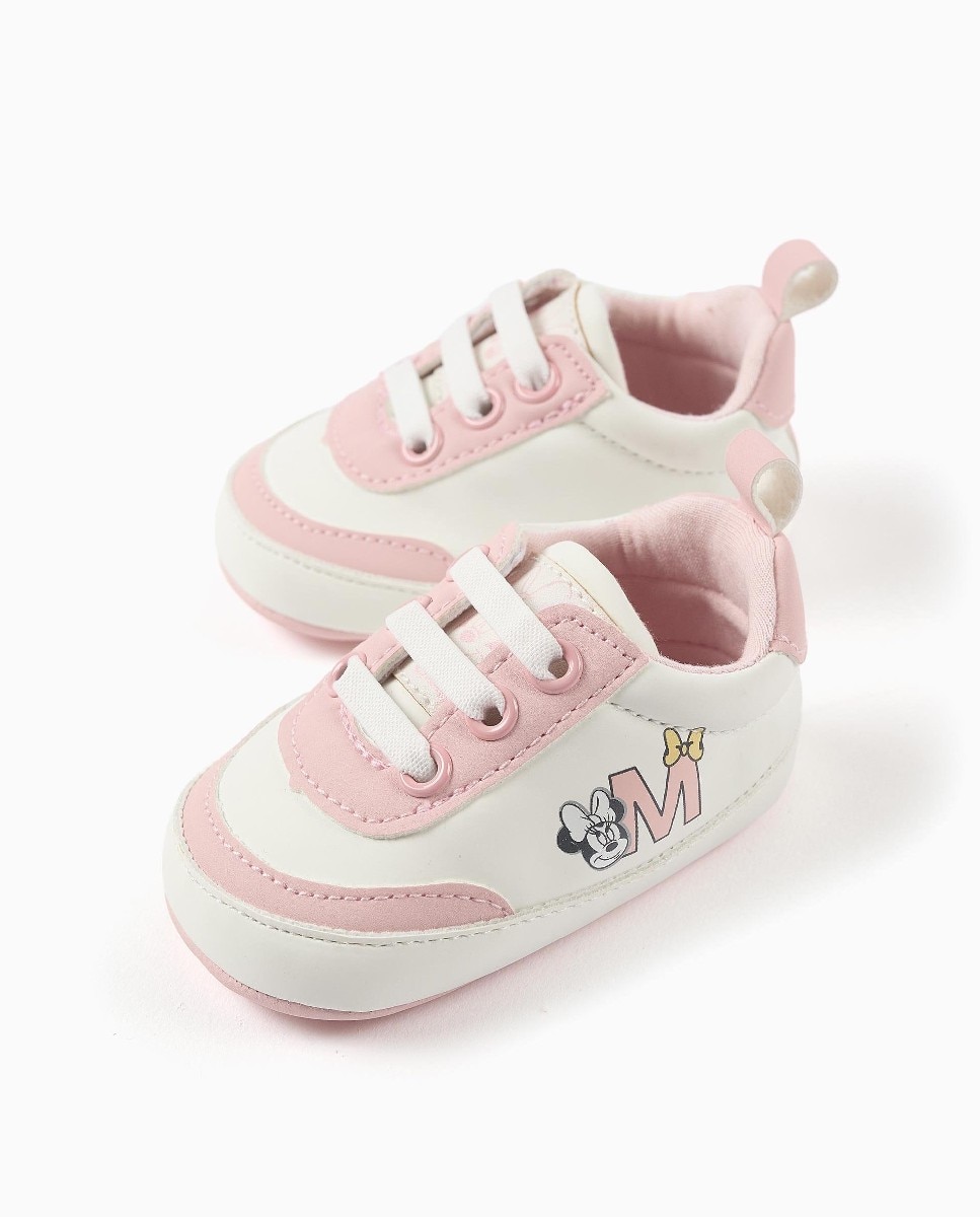 Pepitos de bebé niña con suela blanda y estampado minnie - Zippy - Rosa Rosa-3