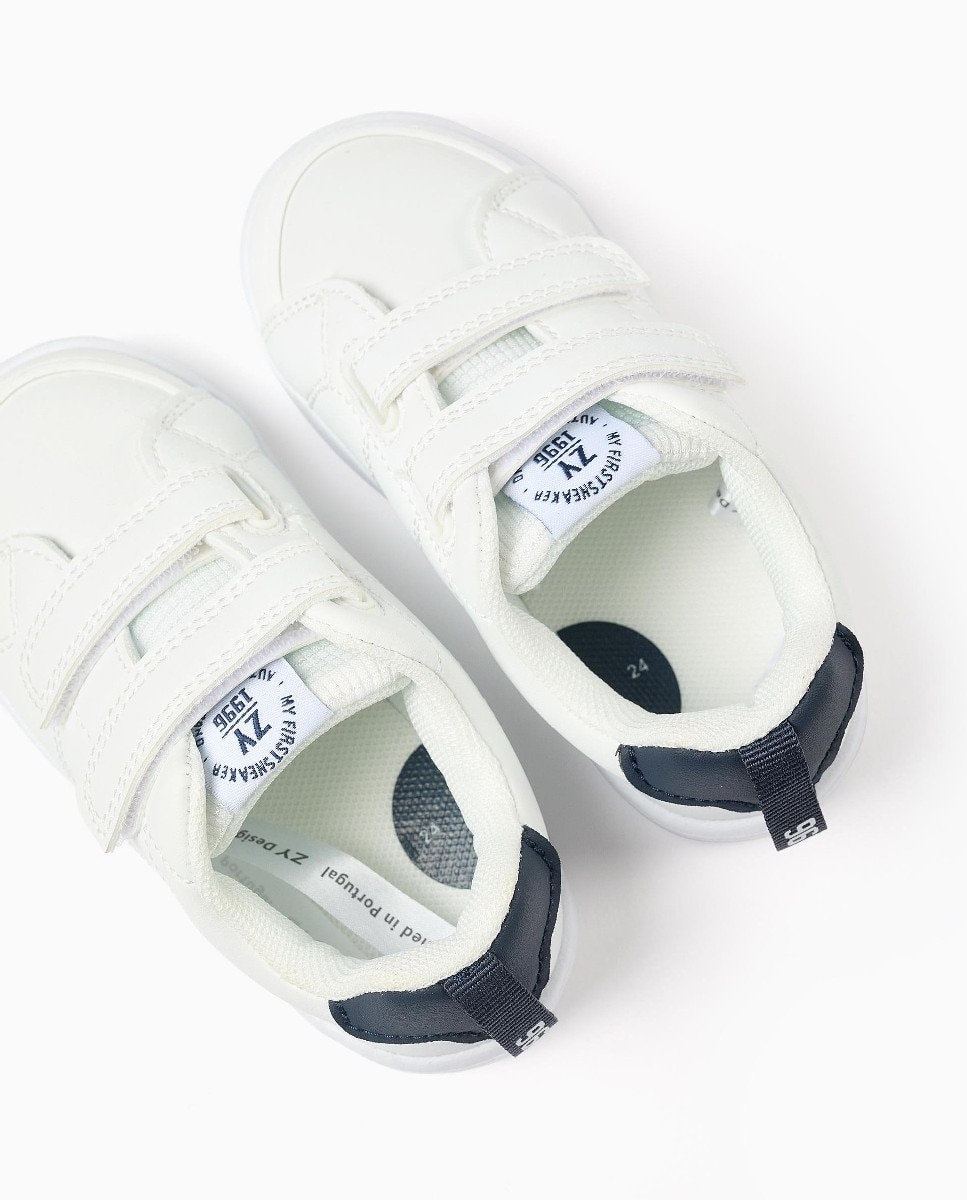 Zapatillas deportivas de bebé niño con tiras autoadherentes y suela antideslizante - Zippy - Azul marino Azul marino-3