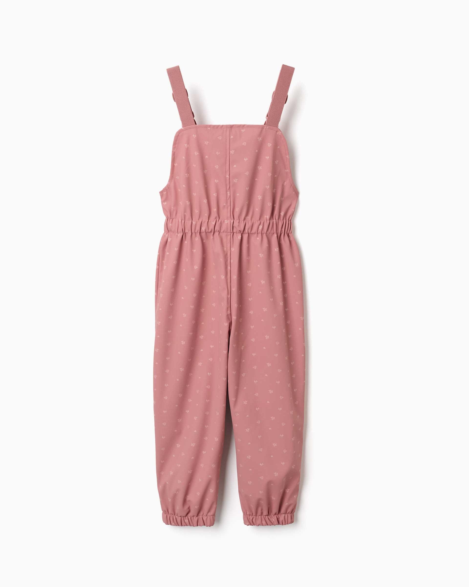 Mono de niña engomado y con estampado floral - Zippy - Rosa Rosa-2