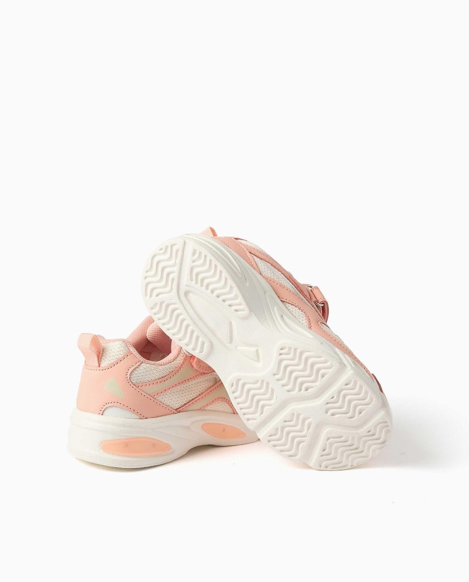Zapatillas de luces de niña con suela antideslizante - Zippy - Rosa Rosa-3