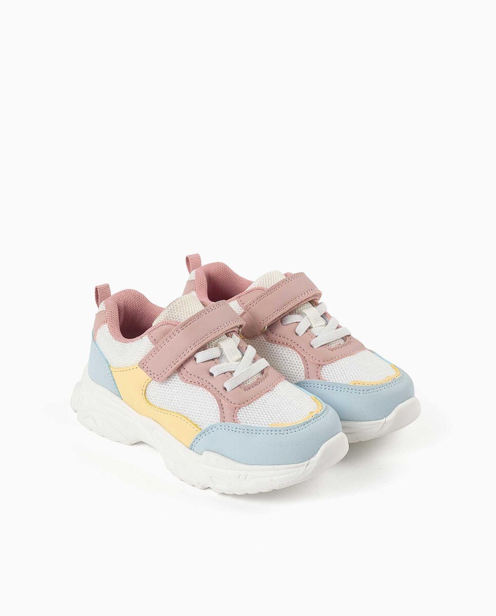 Zapatillas deportivas de niña con tira autoadherente y suela antideslizante - Zippy - Multicolor Multicolor-2