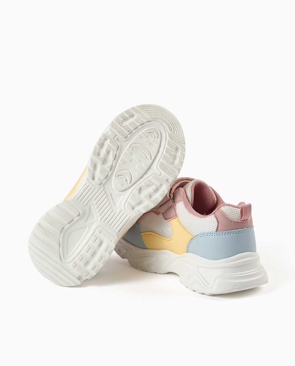 Zapatillas deportivas de niña con tira autoadherente y suela antideslizante - Zippy - Multicolor Multicolor-3