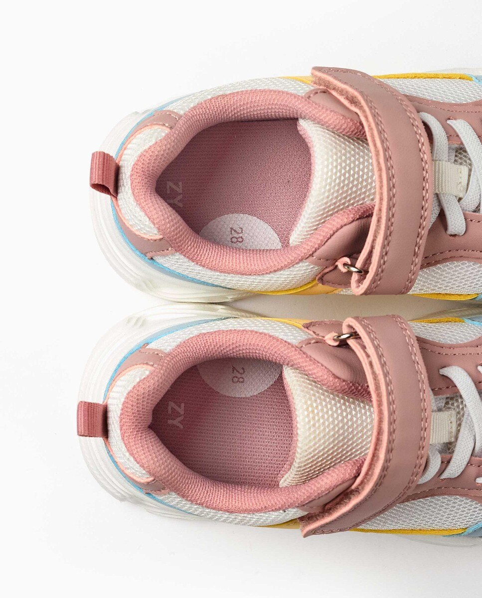 Zapatillas deportivas de niña con tira autoadherente y suela antideslizante - Zippy - Multicolor Multicolor-4
