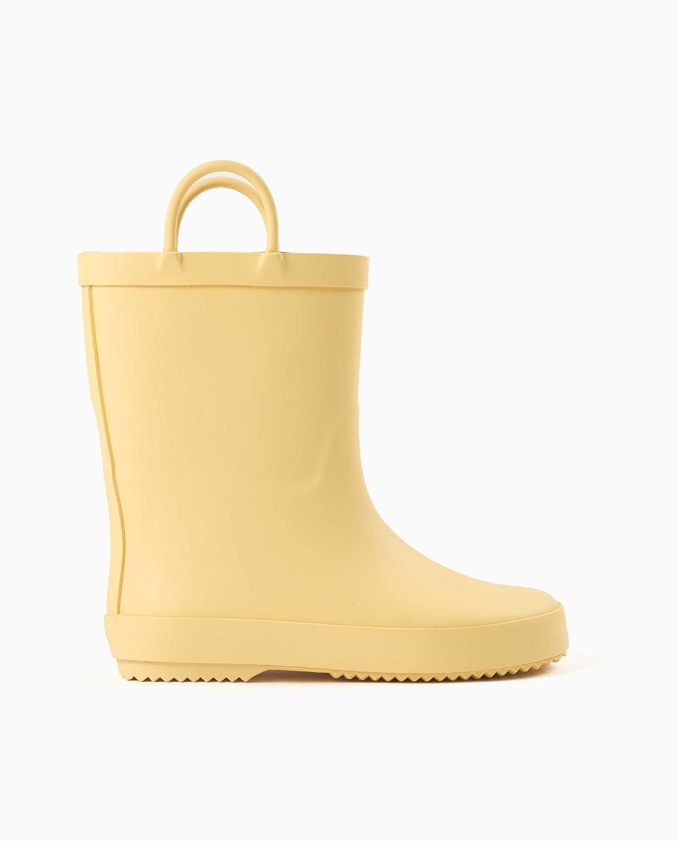 Botas de agua de niña con asas y suela antideslizante - Zippy - Amarillo Amarillo-1