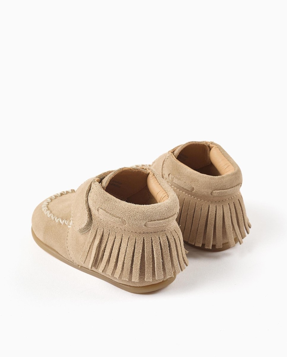 Botas de bebé niña de ante y barefoot - Zippy - Beige Beige-4