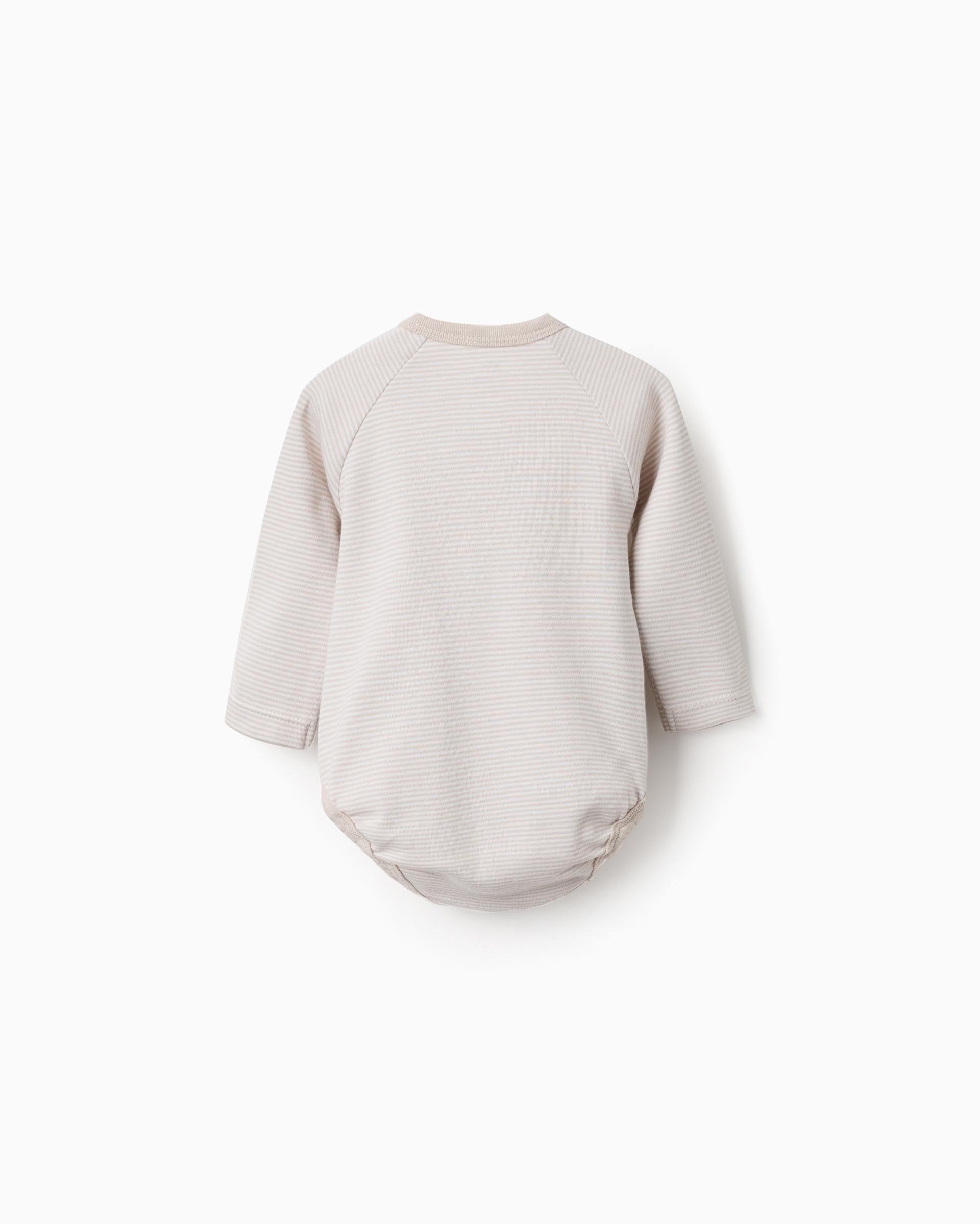 Imagen 3 de Pack de 3 bodies de bebé 100% algodón y con automáticos - Zippy - Beige Beige