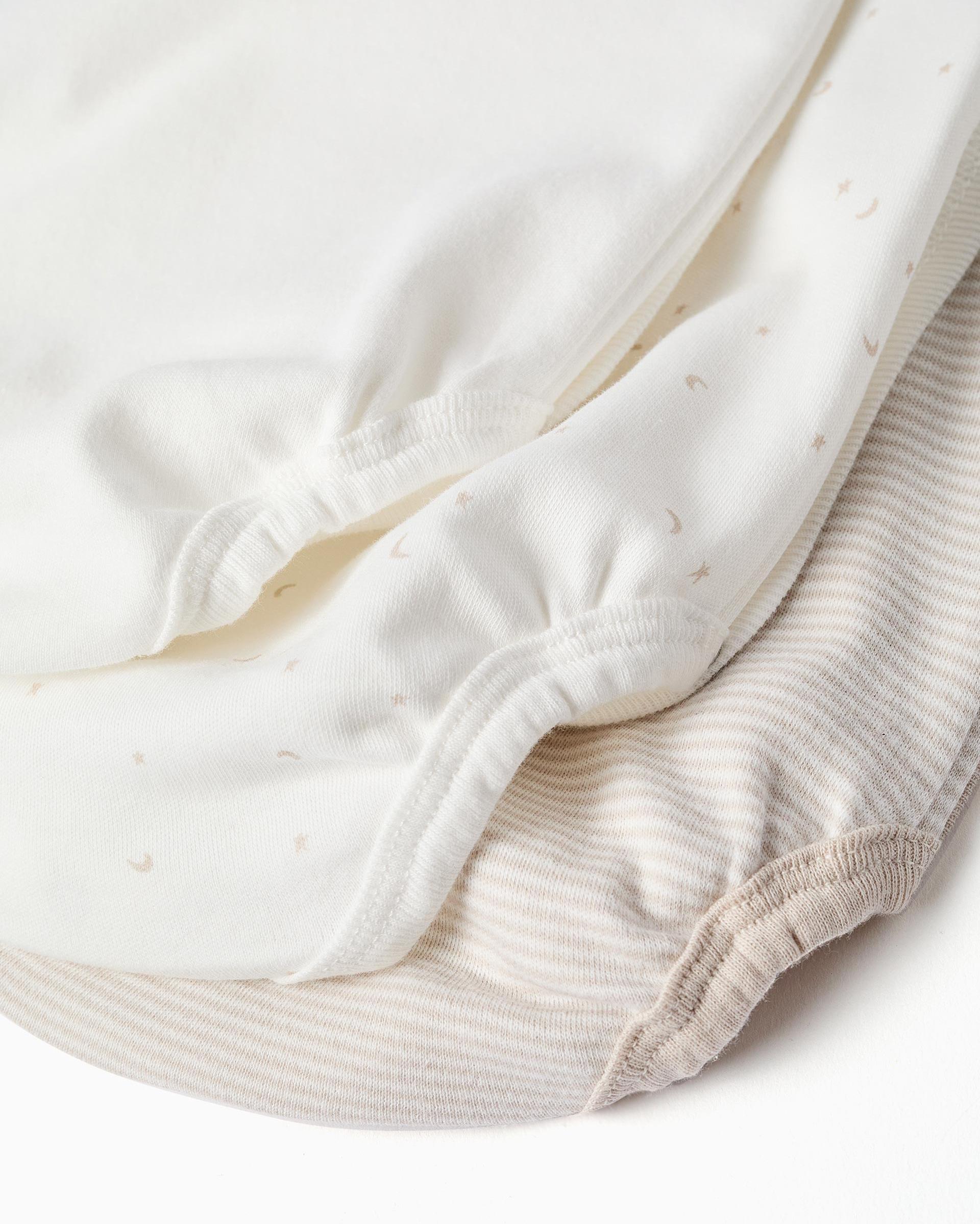 Imagen 4 de Pack de 3 bodies de bebé 100% algodón y con automáticos - Zippy - Beige Beige