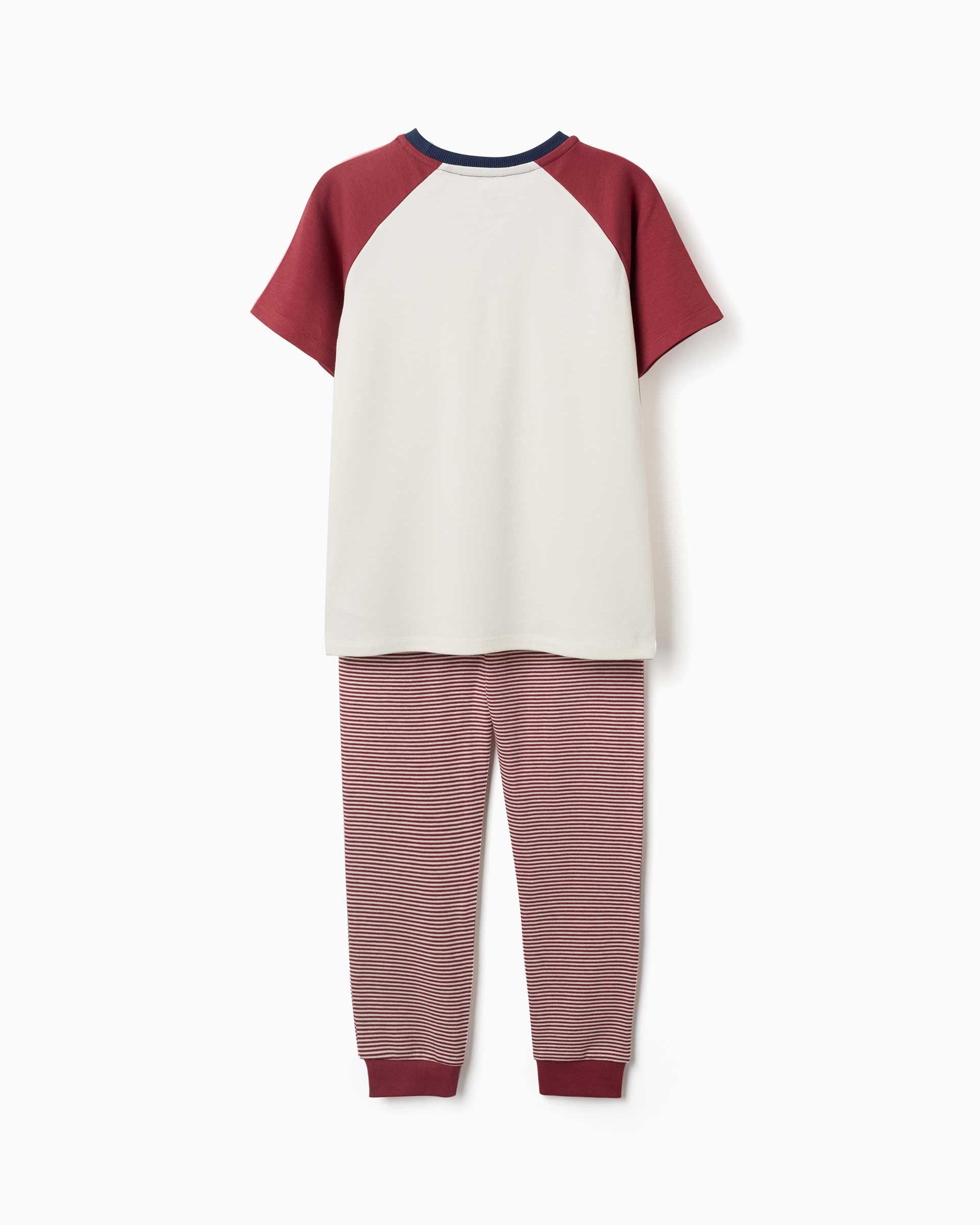 Pijama de niño 100% algodón y con estampado de coches - Zippy - Rojo Rojo-2