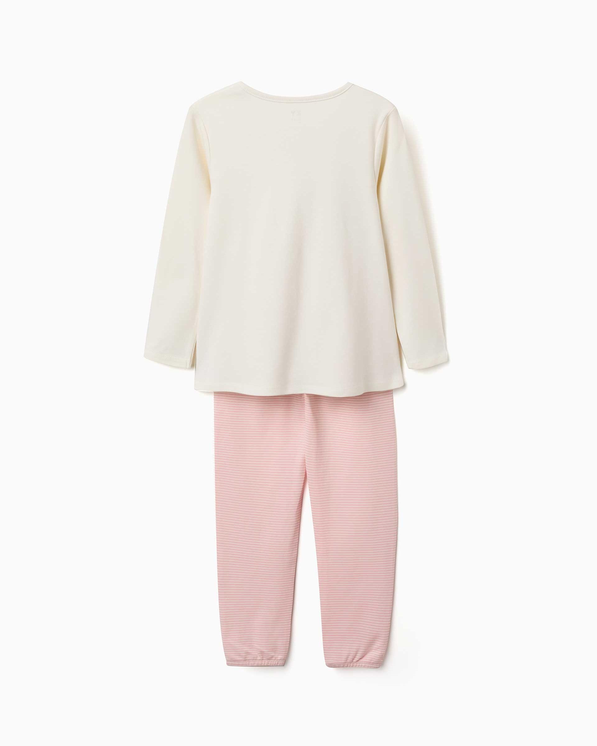 Imagen 2 de Pijama de niña 100% algodón y con estampado floral - Zippy - Blanco Blanco