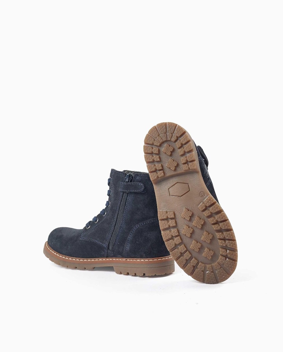 Imagen 3 de Botas de niña de ante y con cordones - Zippy - Azul Azul